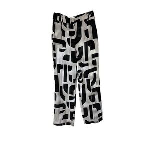 Christian Siriano Geometric Black and White women Pants NWOT